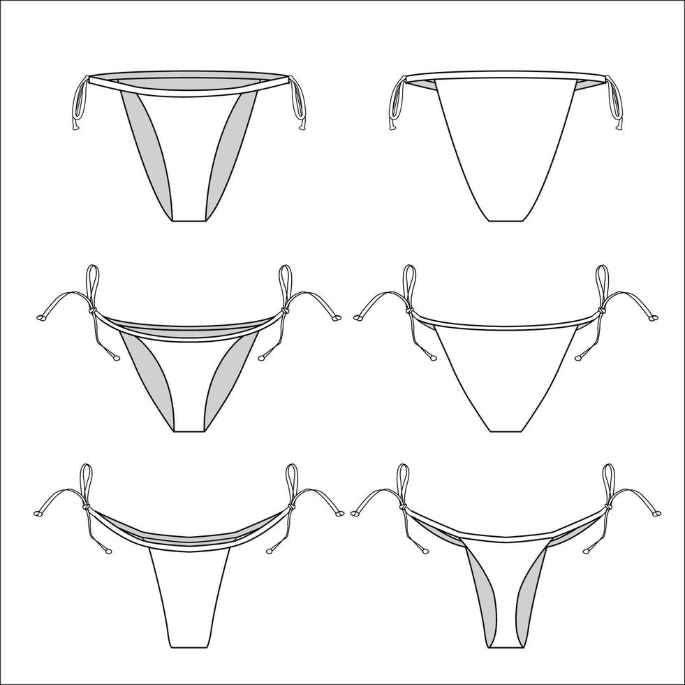 Women's underwear panty collection vector