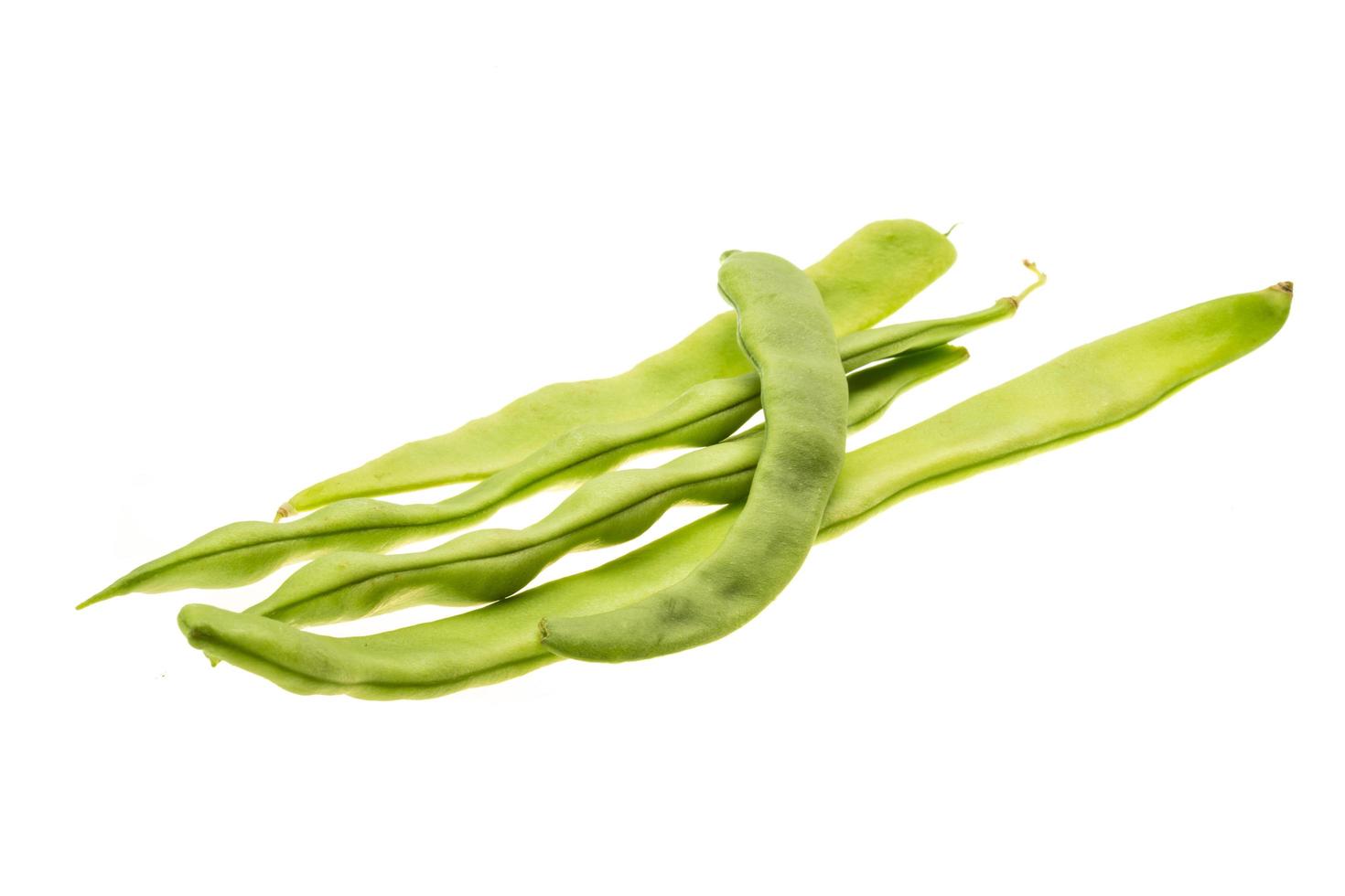 Green bean on white photo