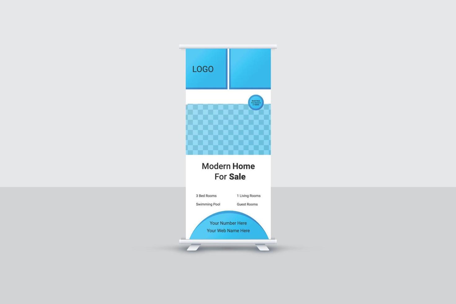 Real Estate Roll Up Banner Design vector