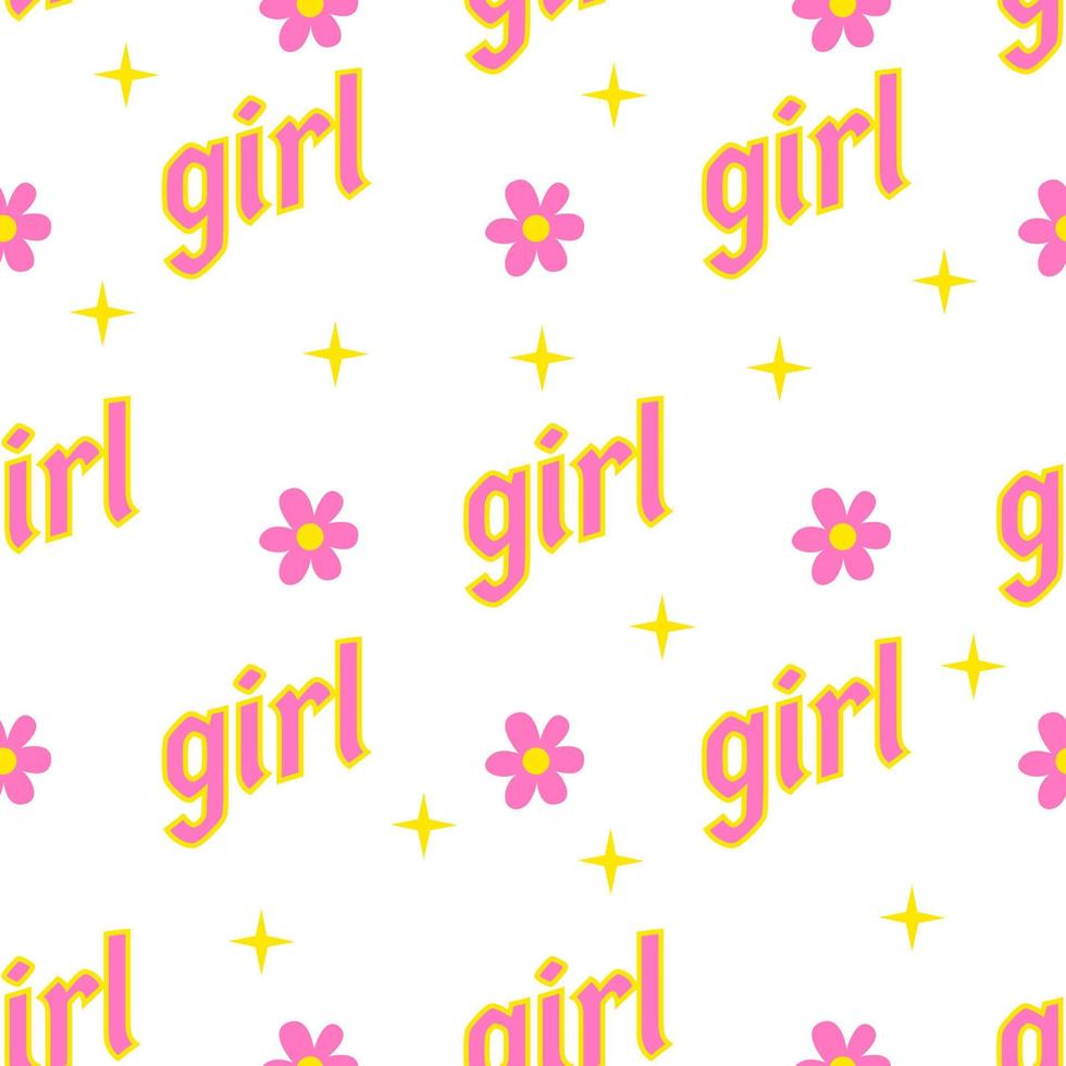 2000 vibe seamless pattern. Sticker girly y2k vibe pattern. Retro 00's concept wallpaper with stickers girly vector