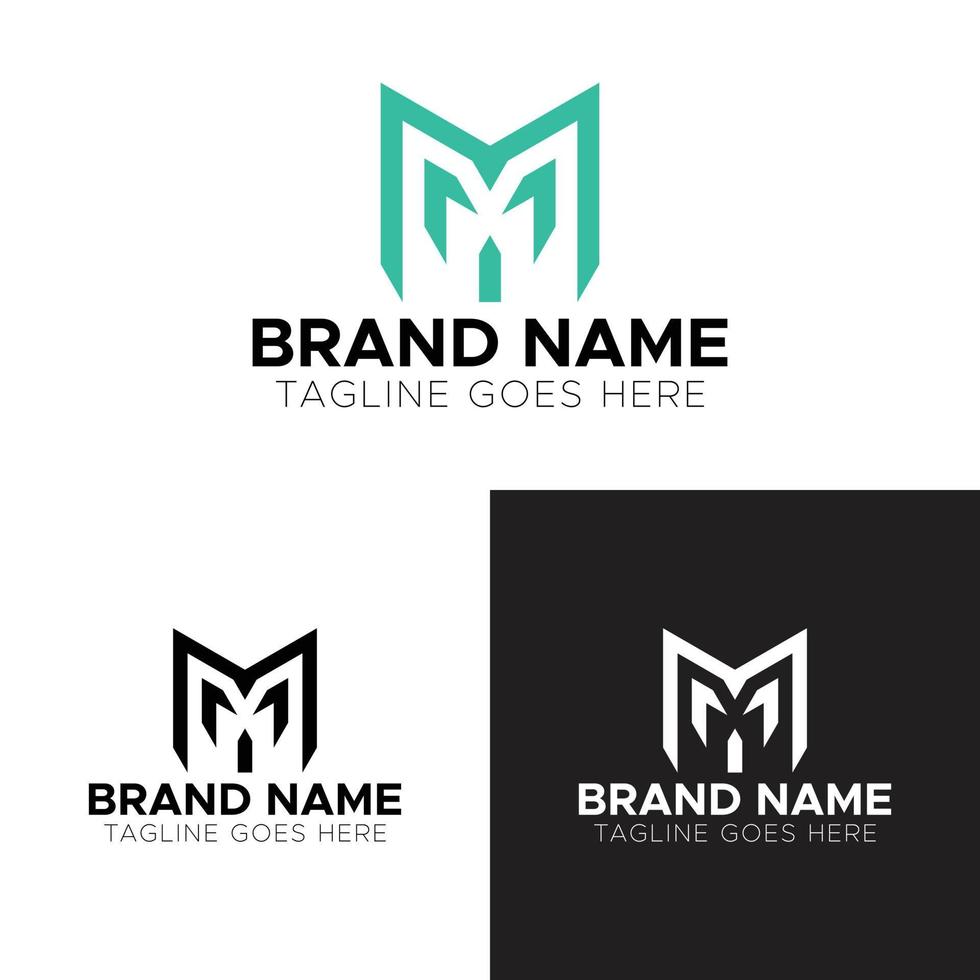 Letter M logo design. Branding identity corporate vector M icon and logo.