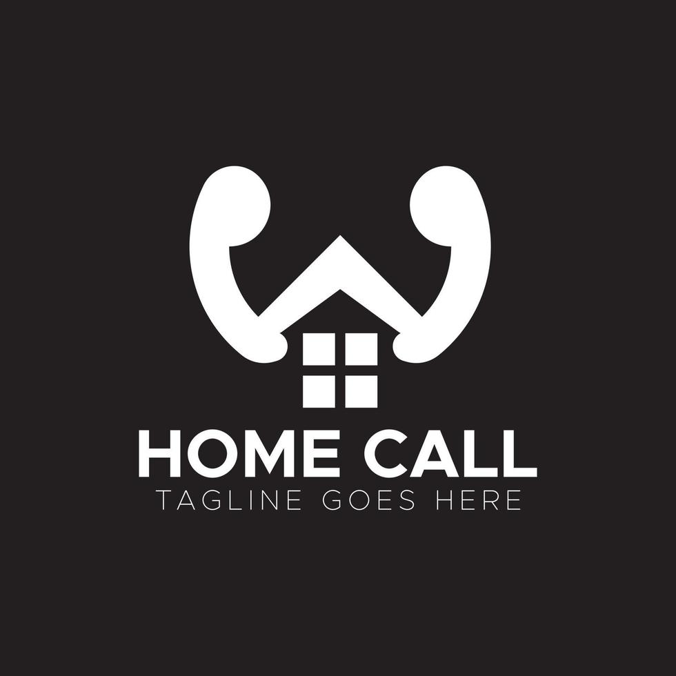 Home - call logo design ,modern home and call logo template vector