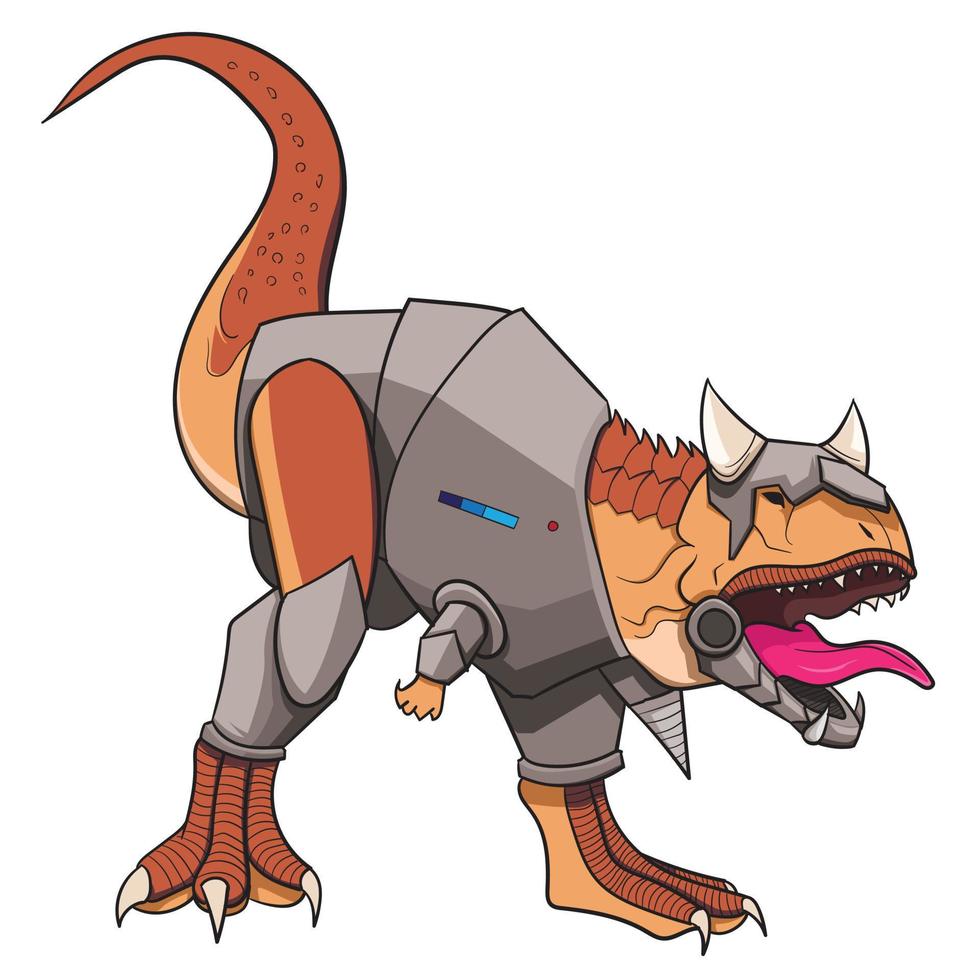 T-rex War Machine Vector Illustration