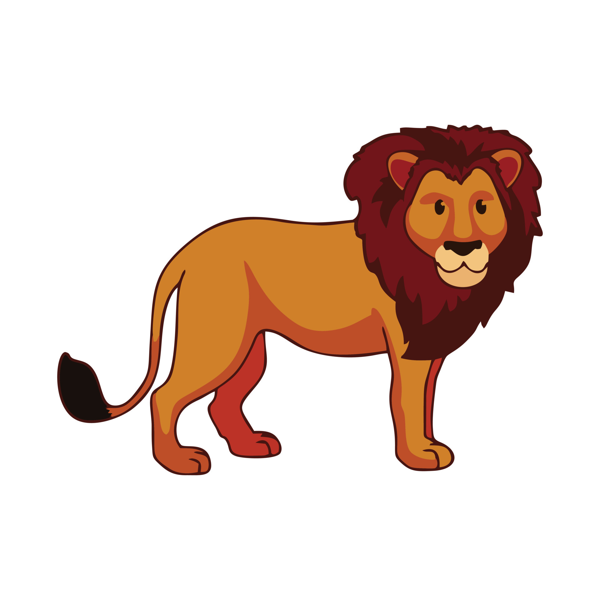 illustration-of-cute-lion-animal-suitable-for-children-s-book-design