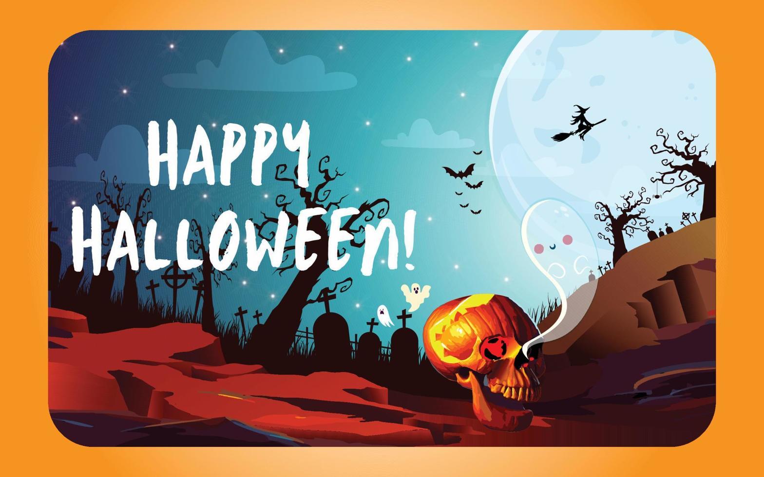 happy halloween day vector art