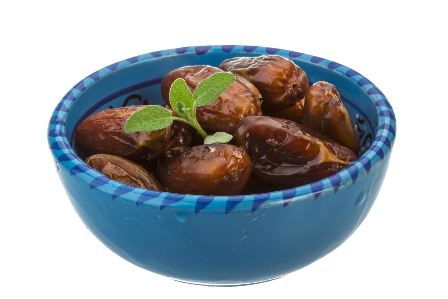 Dates on white photo