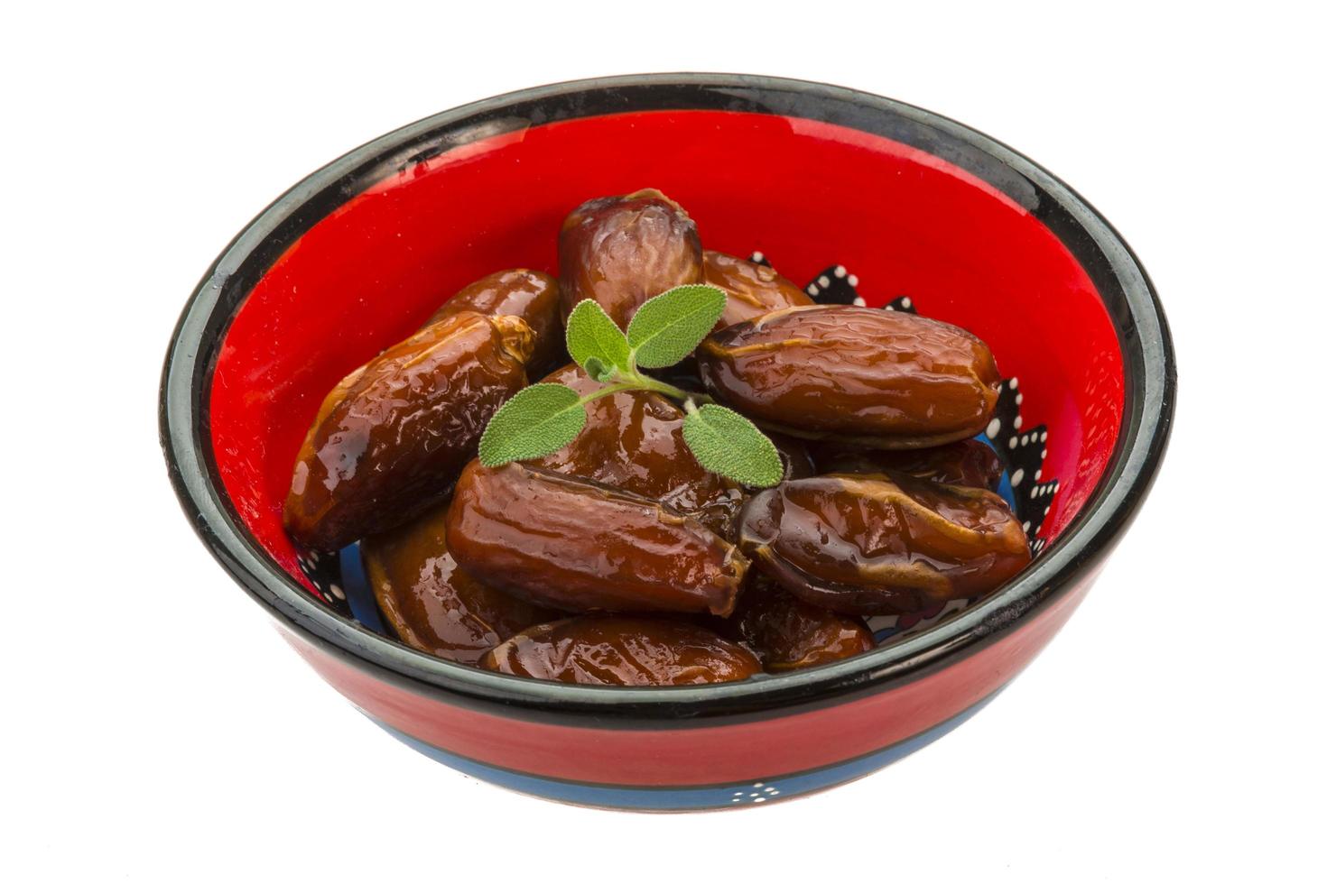 Dates on white photo