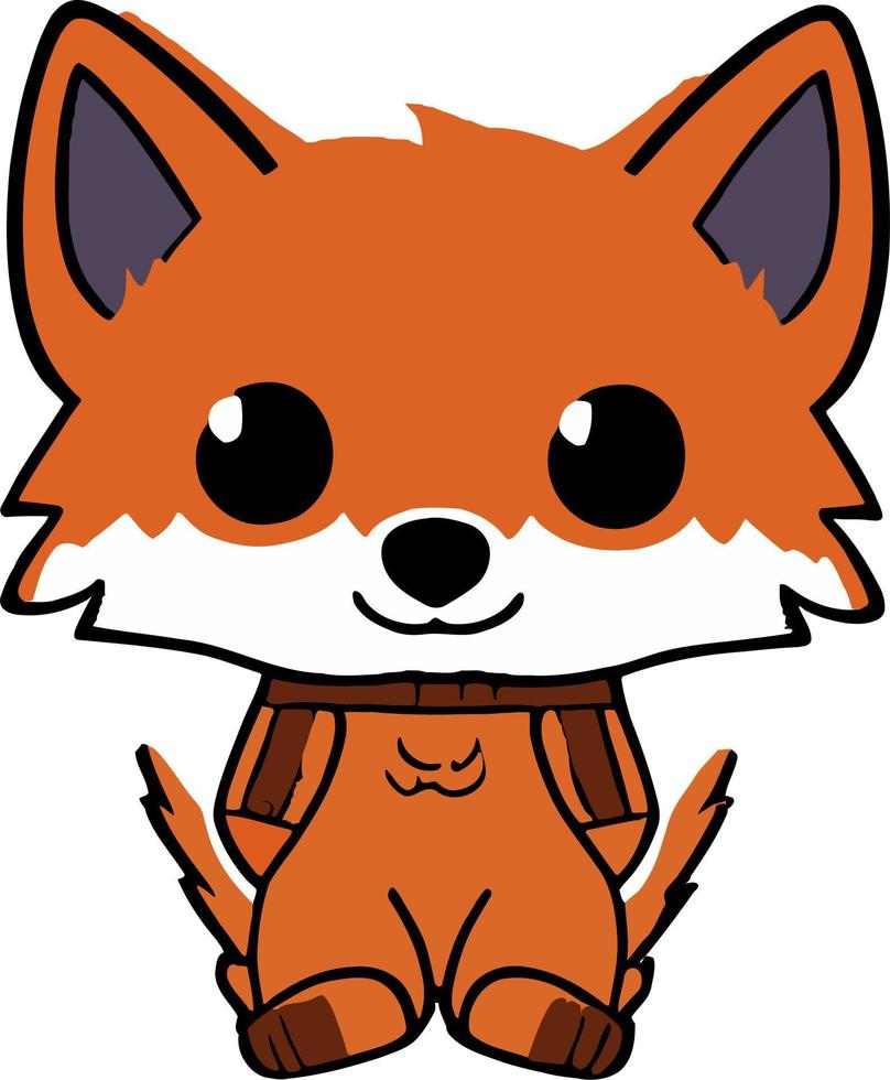 Adorable Baby Fox vector