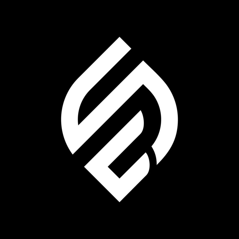 S Leaf Letter Design Monogram vector