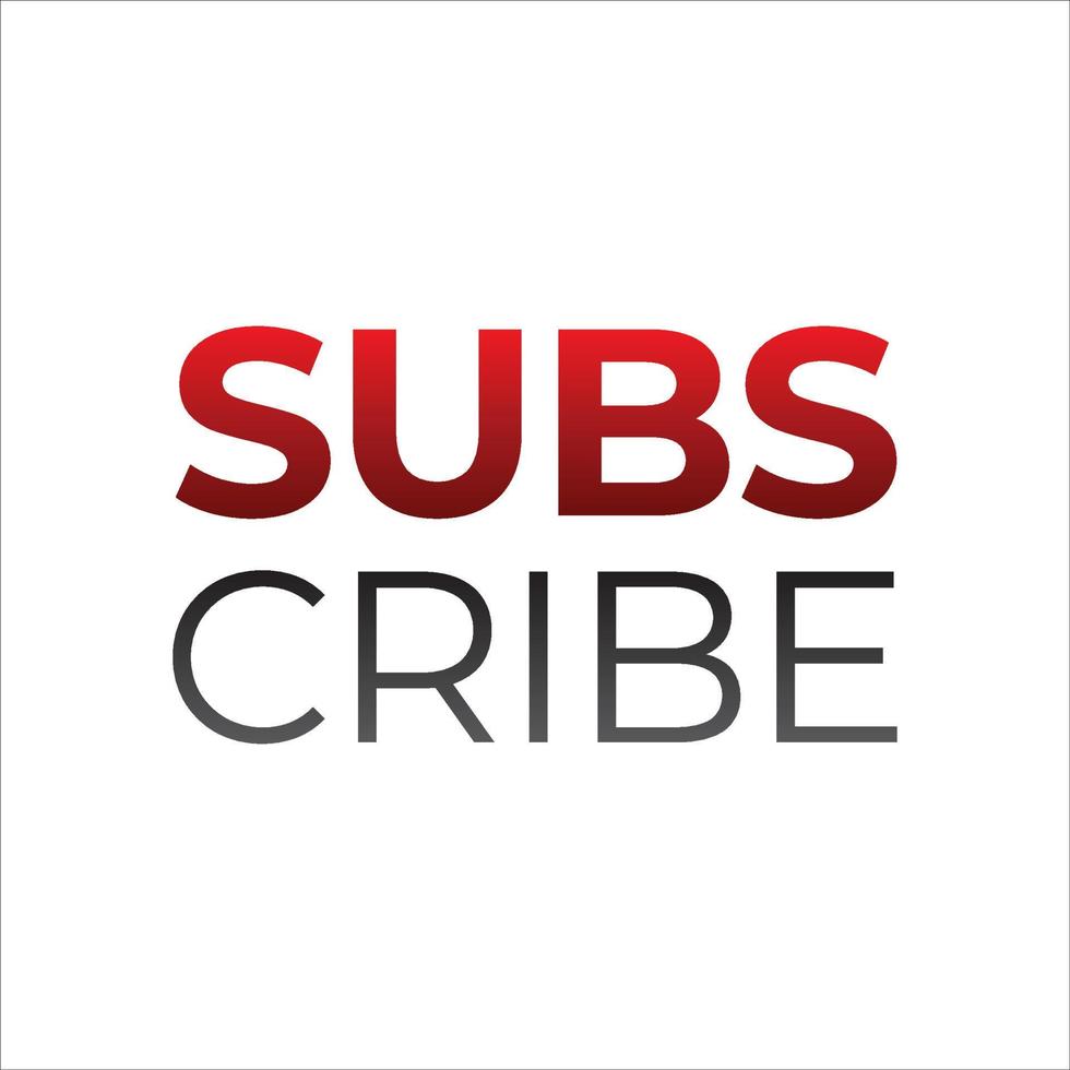 Subscribe button logo with white background to make it easier for viewers can be used vector