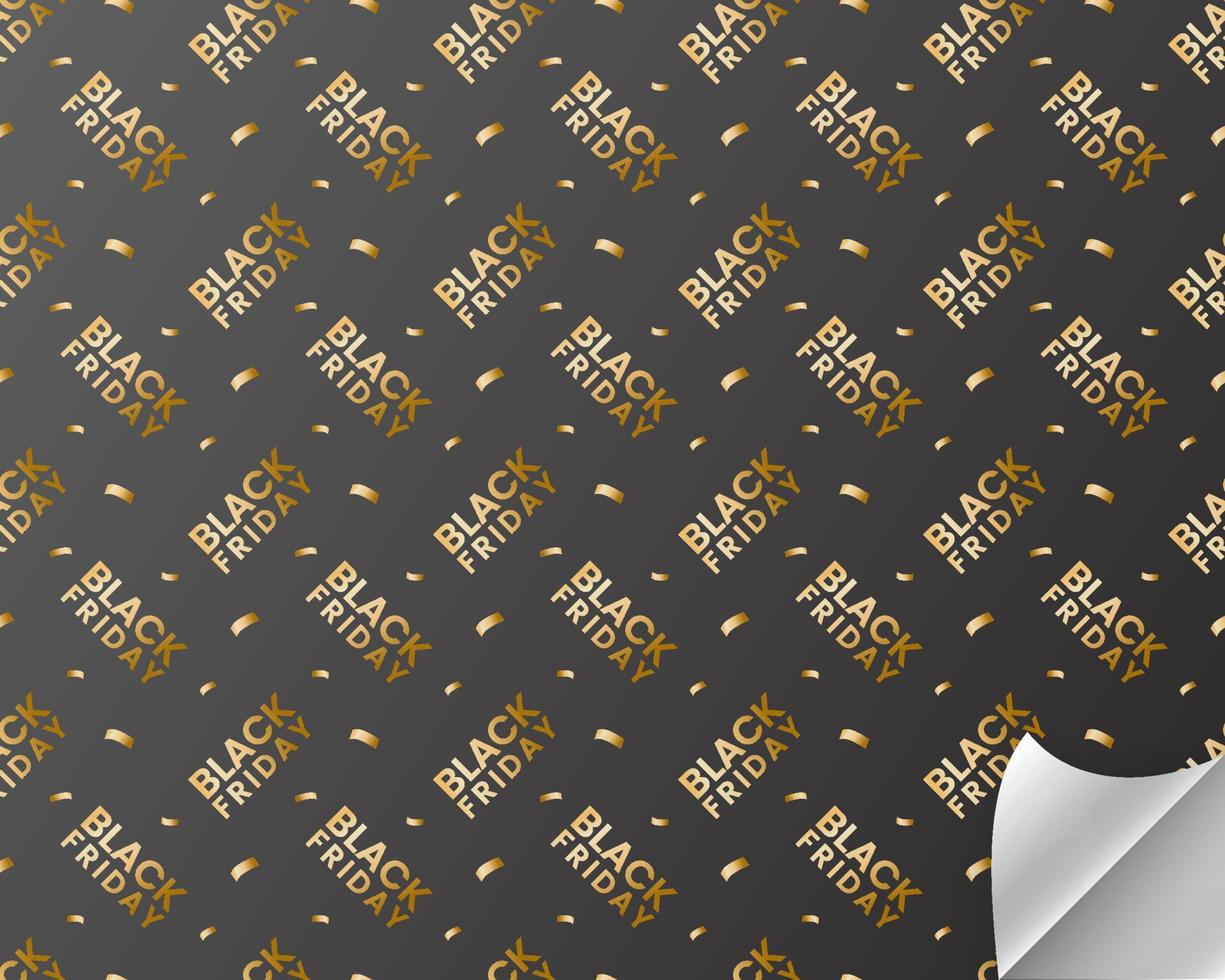 Black friday design template in black background. Black Friday pattern. Vector illustration.