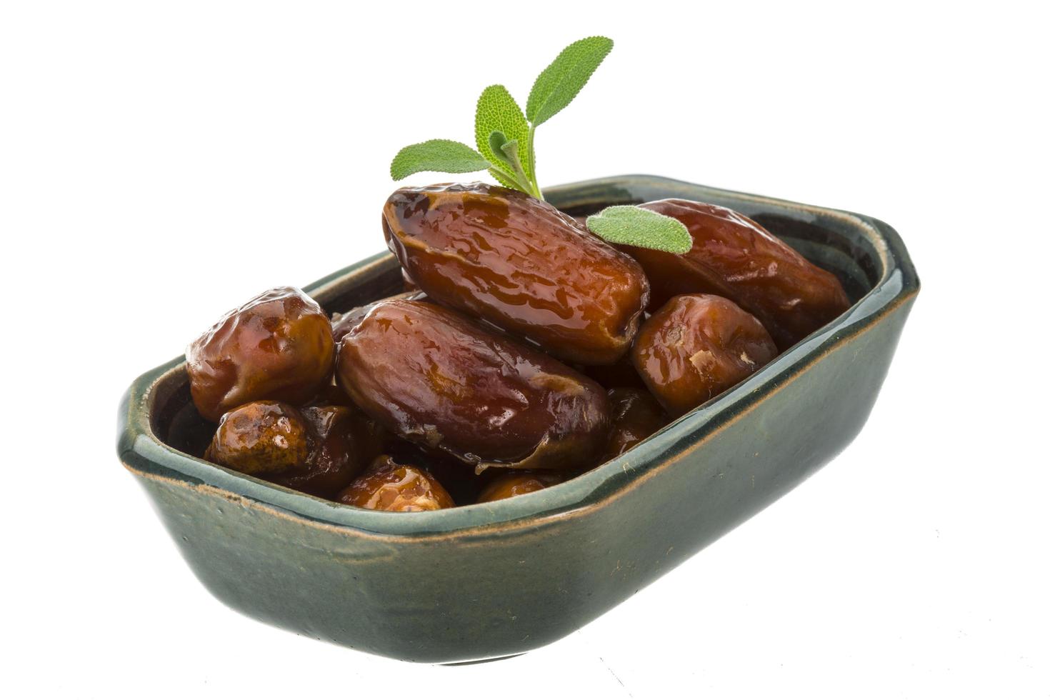 Dates on white photo