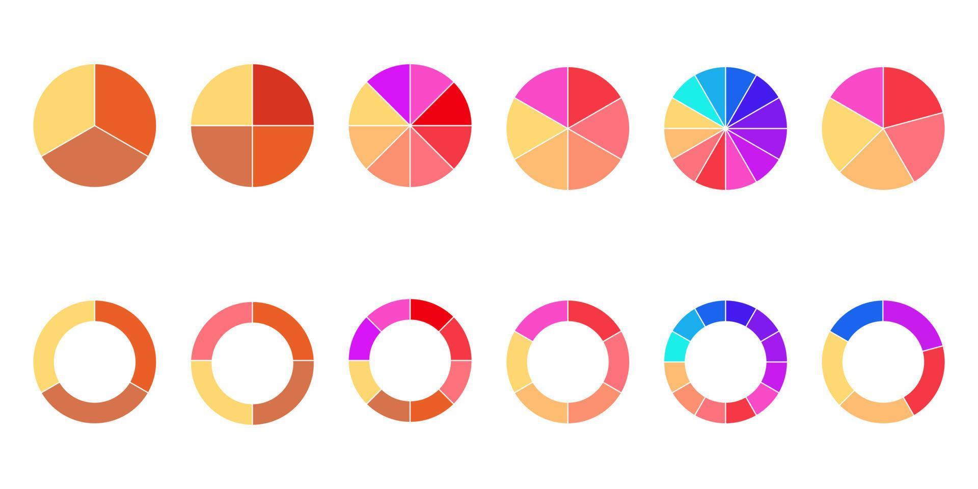 vector de icono de diagrama de gráfico circular