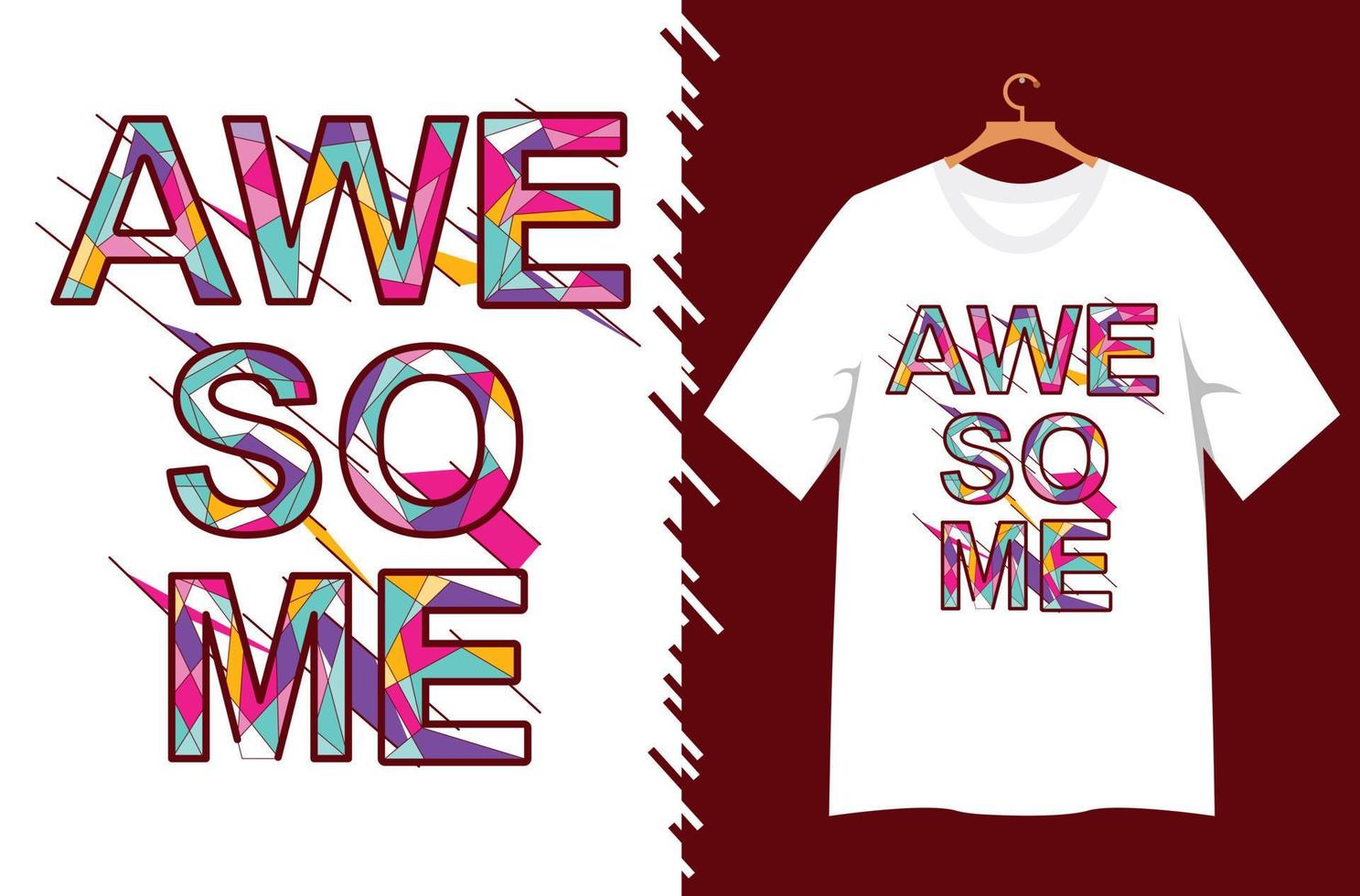 awesome typography t shirt design vector