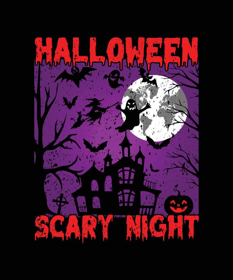 Halloween, Vintage T-shirt Design vector