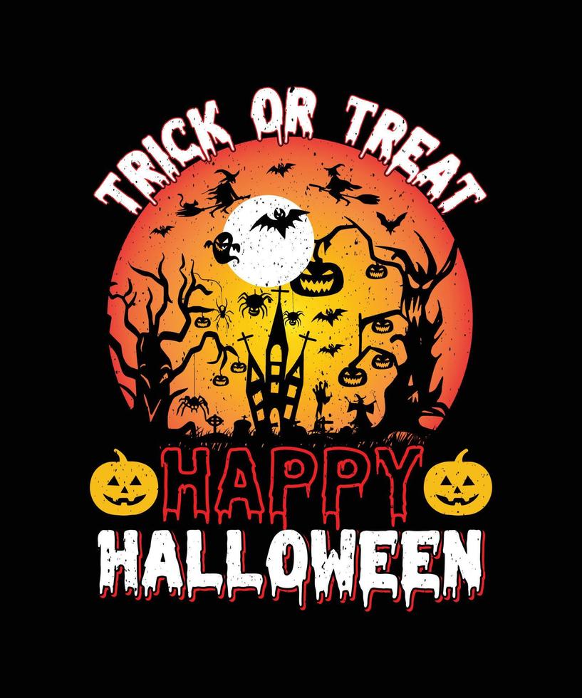 Halloween, Vintage T-shirt Design vector