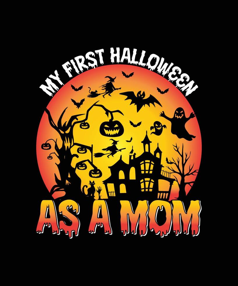 diseño de camiseta de halloween vector