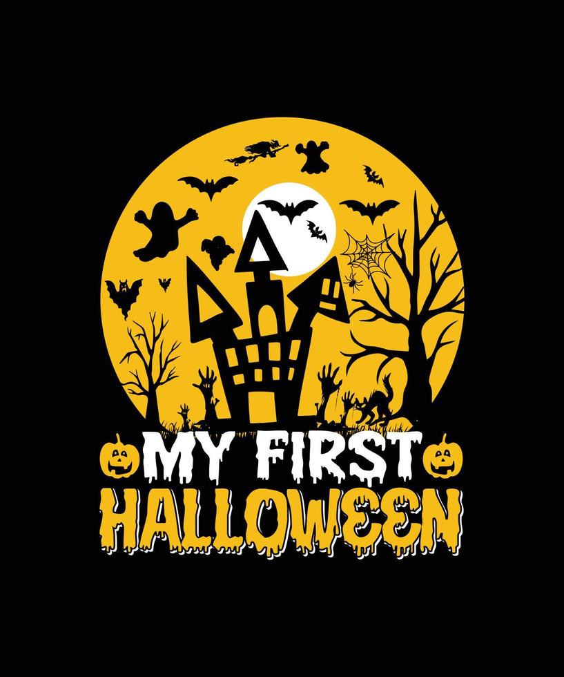 Halloween T-shirt Design vector