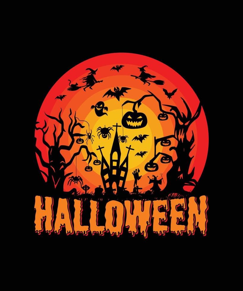 diseño de camiseta de halloween vector