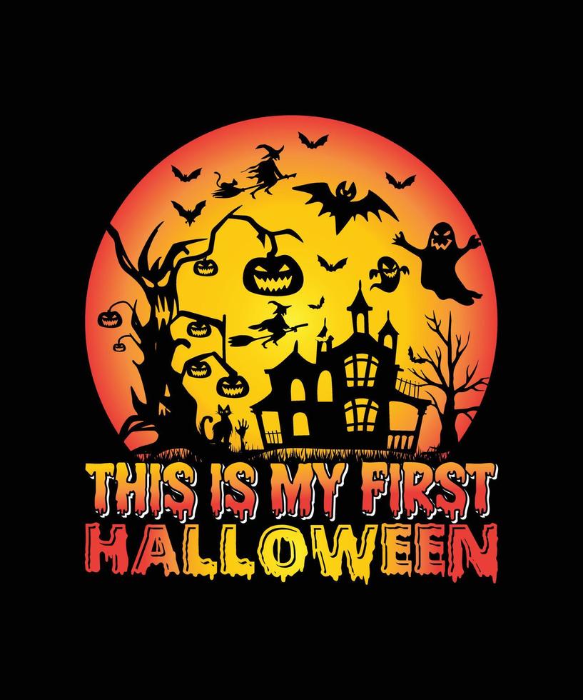 Halloween T-shirt Design vector