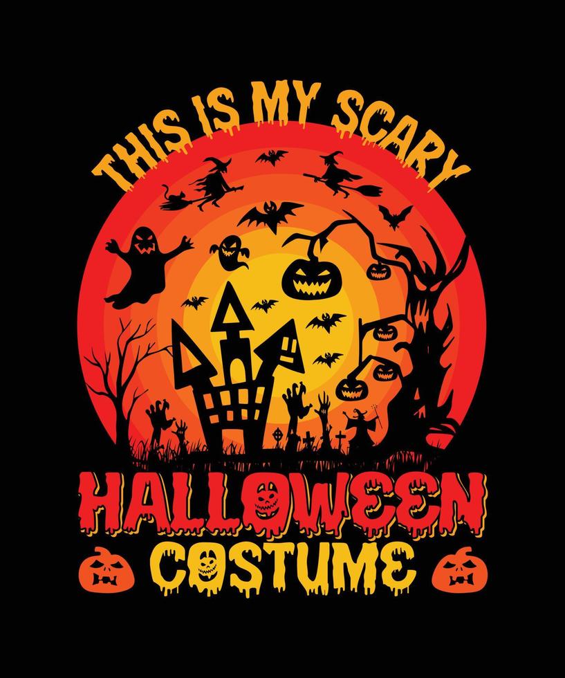 Halloween T-shirt Design vector