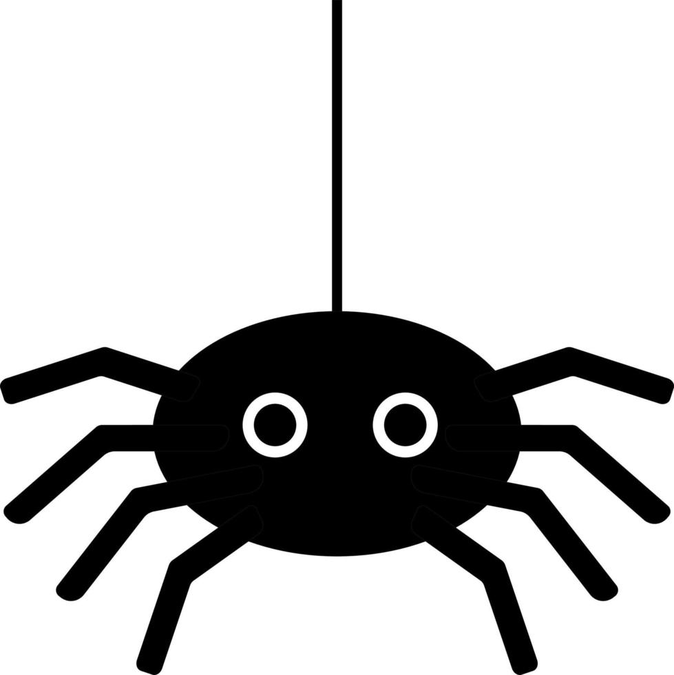 Spider, vector icon. Vector icon in the form of a spider in black color.