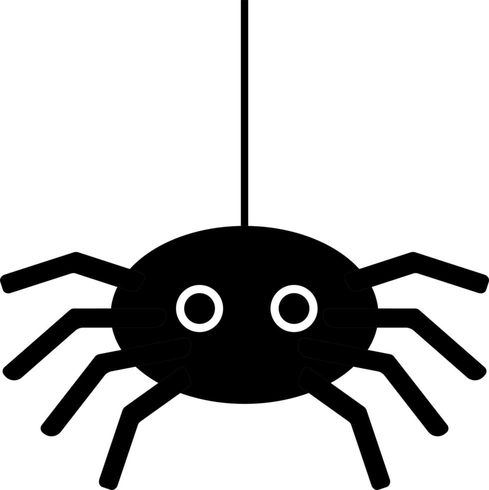 Spider, vector icon. Vector icon in the form of a spider in black color.