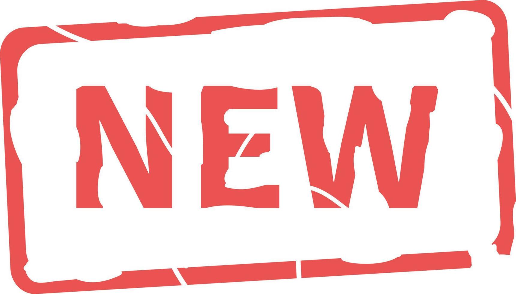 New stamp, vector. A stamp with the inscription new in red, can be used on the store's website. vector