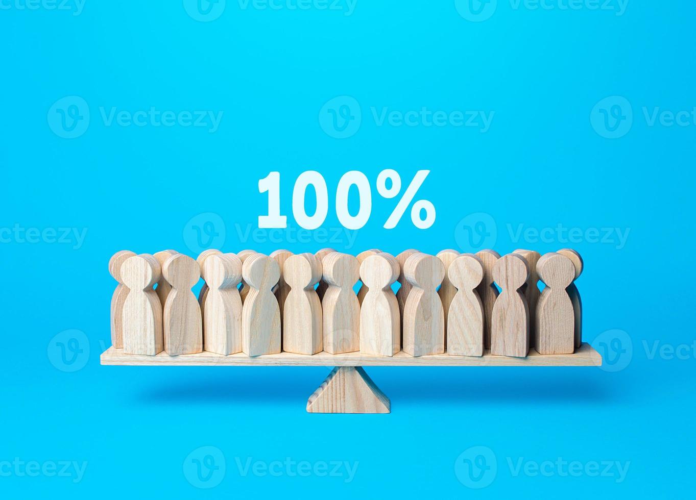 People on the scales keep the balance. Balancing forces and groups to maintain the operation and integrity of the system. Counterweights and countermeasures in politics. Full support, unanimous vote. photo