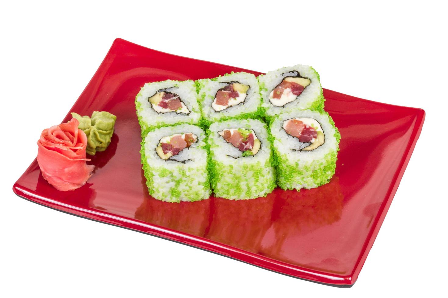 Tobiko Spicy Maki Sushi photo