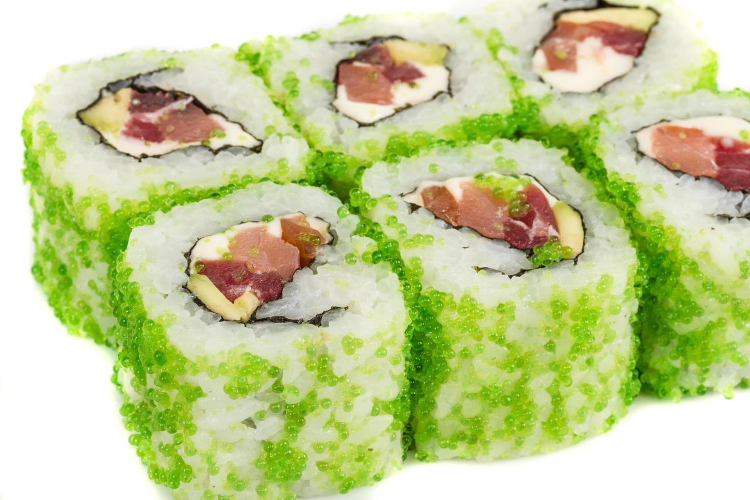 Tobiko Spicy Maki Sushi photo