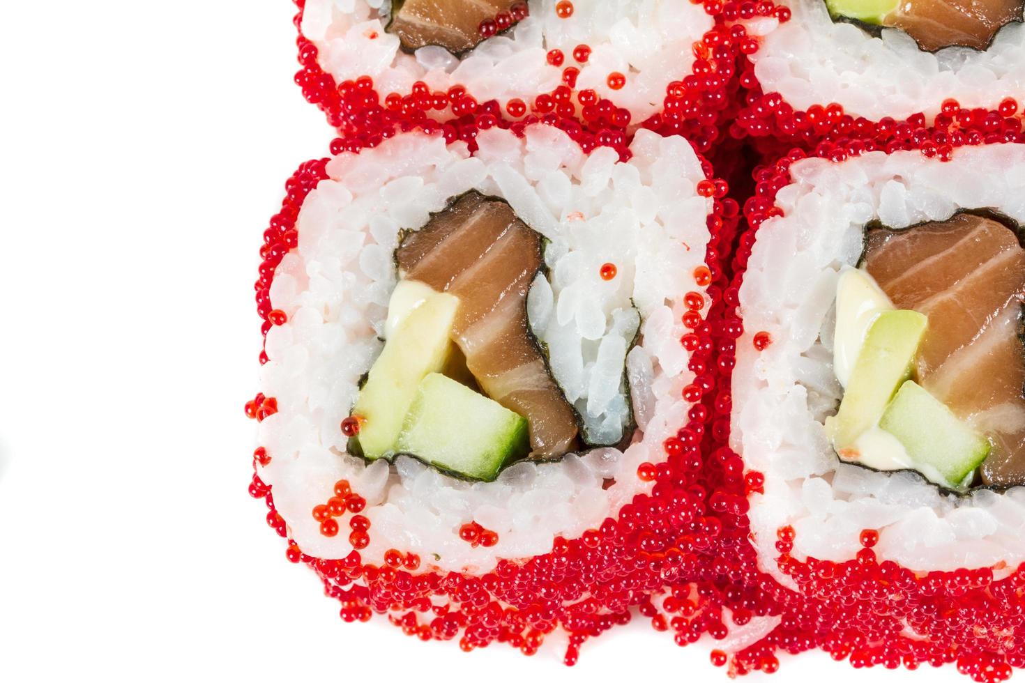 Tobiko Spicy Maki Sushi photo
