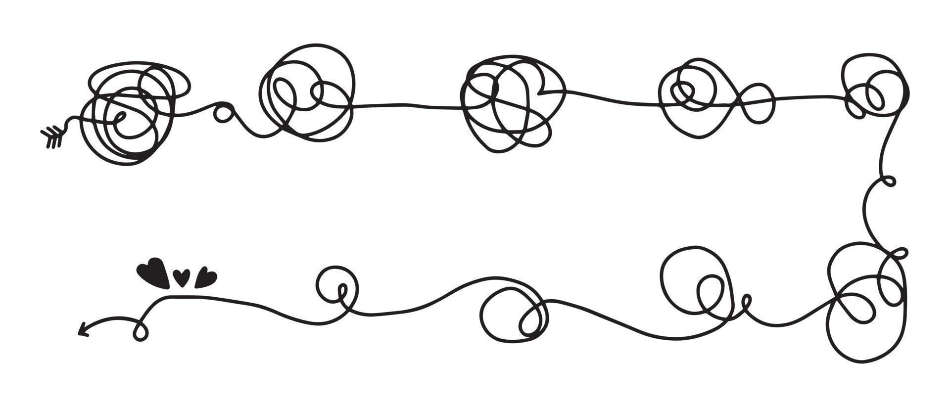 hand drawn of tangle scrawl sketch. Abstract scribble, Vector illustration.