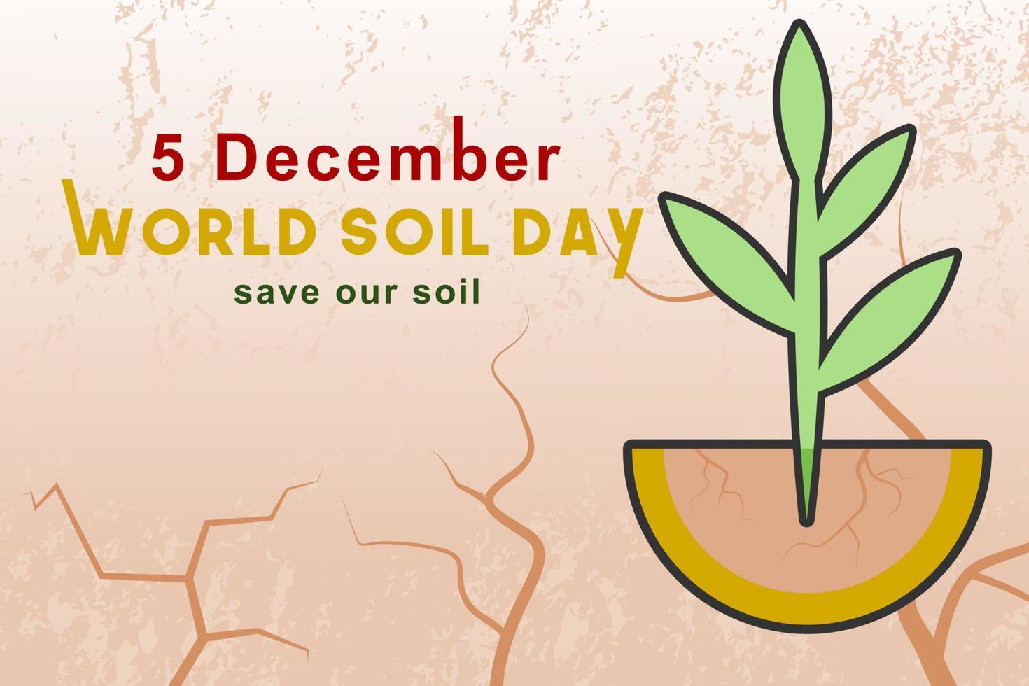 world soil day banner, 5 december. vector