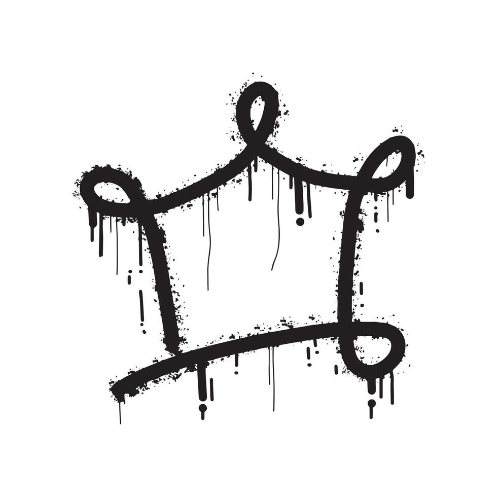 awesome graffiti crown. vector illustration.