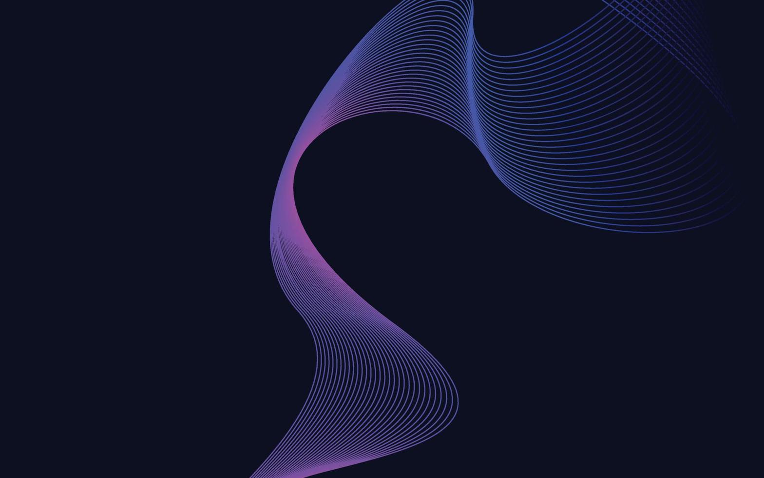 Wave with shadow. Abstract blue lines on a background vector