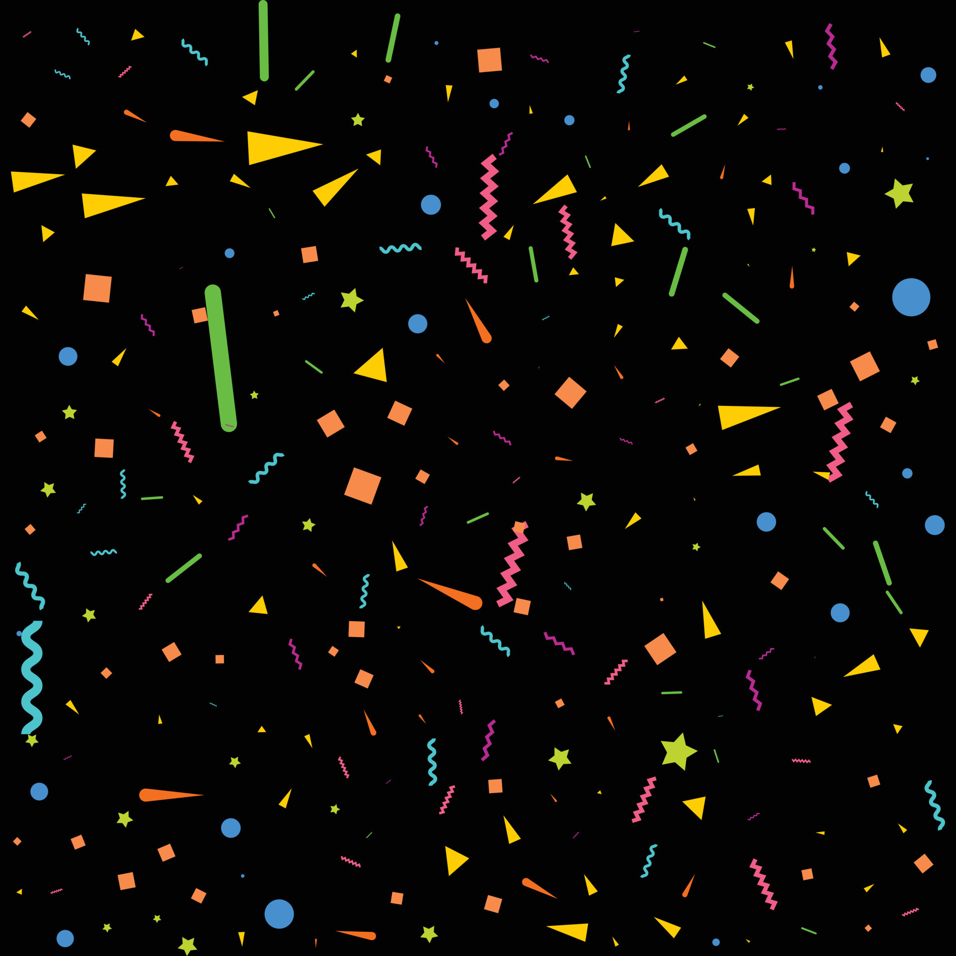 Vector abstract Black Background with many falling tiny colorful