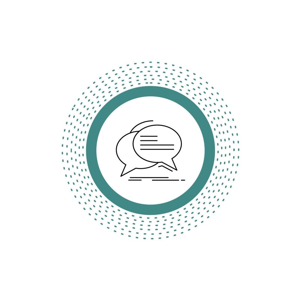 Bubble. chat. communication. speech. talk Line Icon. Vector isolated illustration