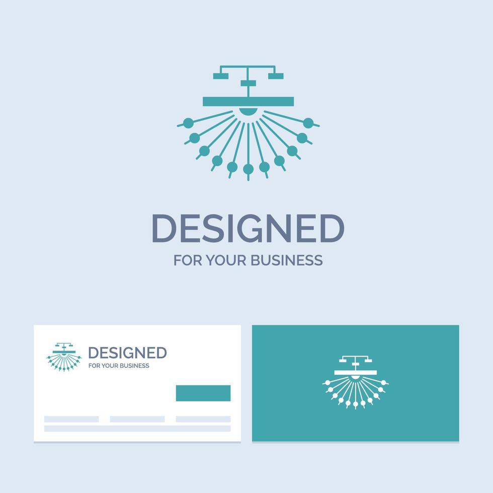 mejoramiento. sitio. sitio. estructura. símbolo de icono de glifo de logotipo de empresa web para su negocio. tarjetas de visita turquesas con plantilla de logotipo de marca. vector