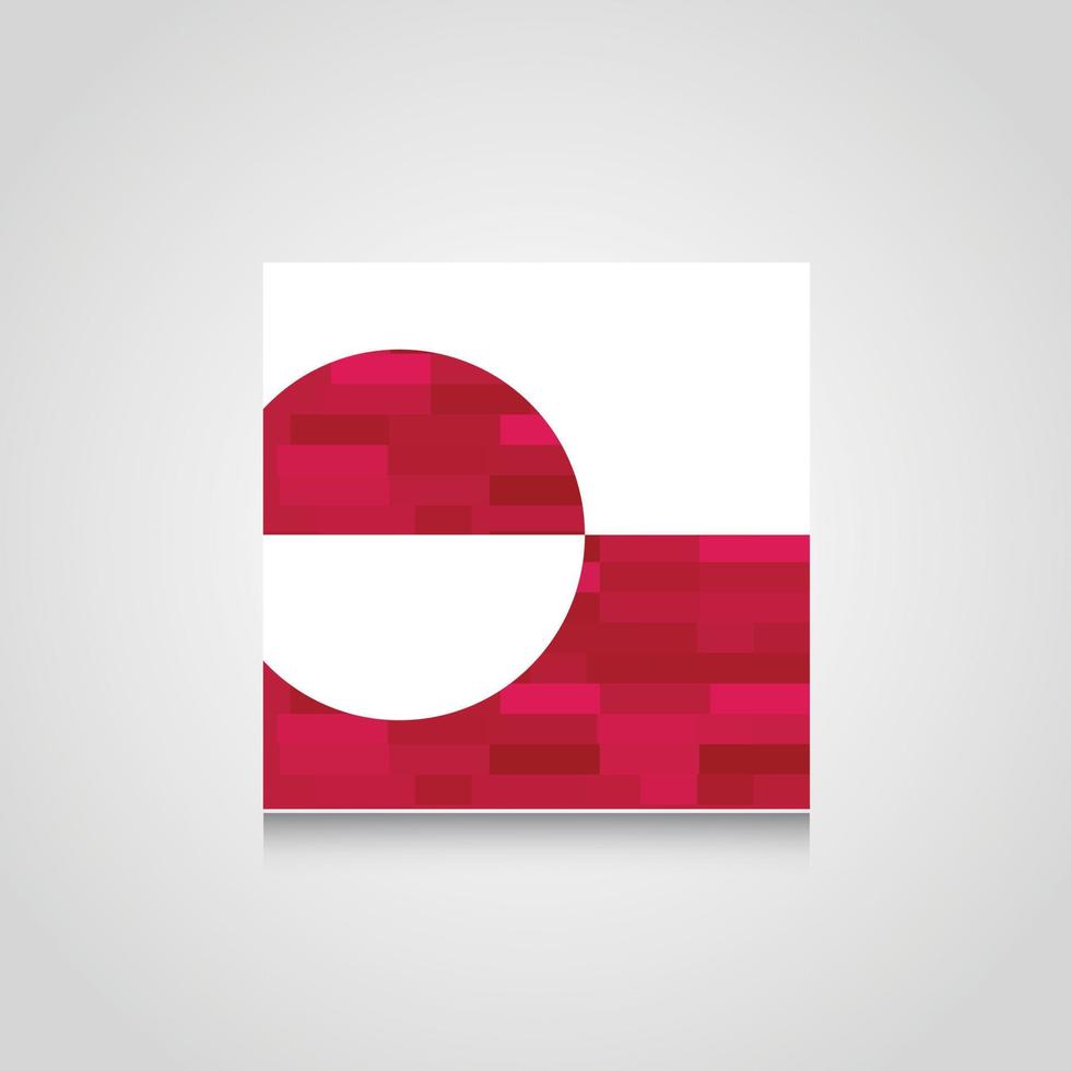 Greenland Abstract Flag Background vector