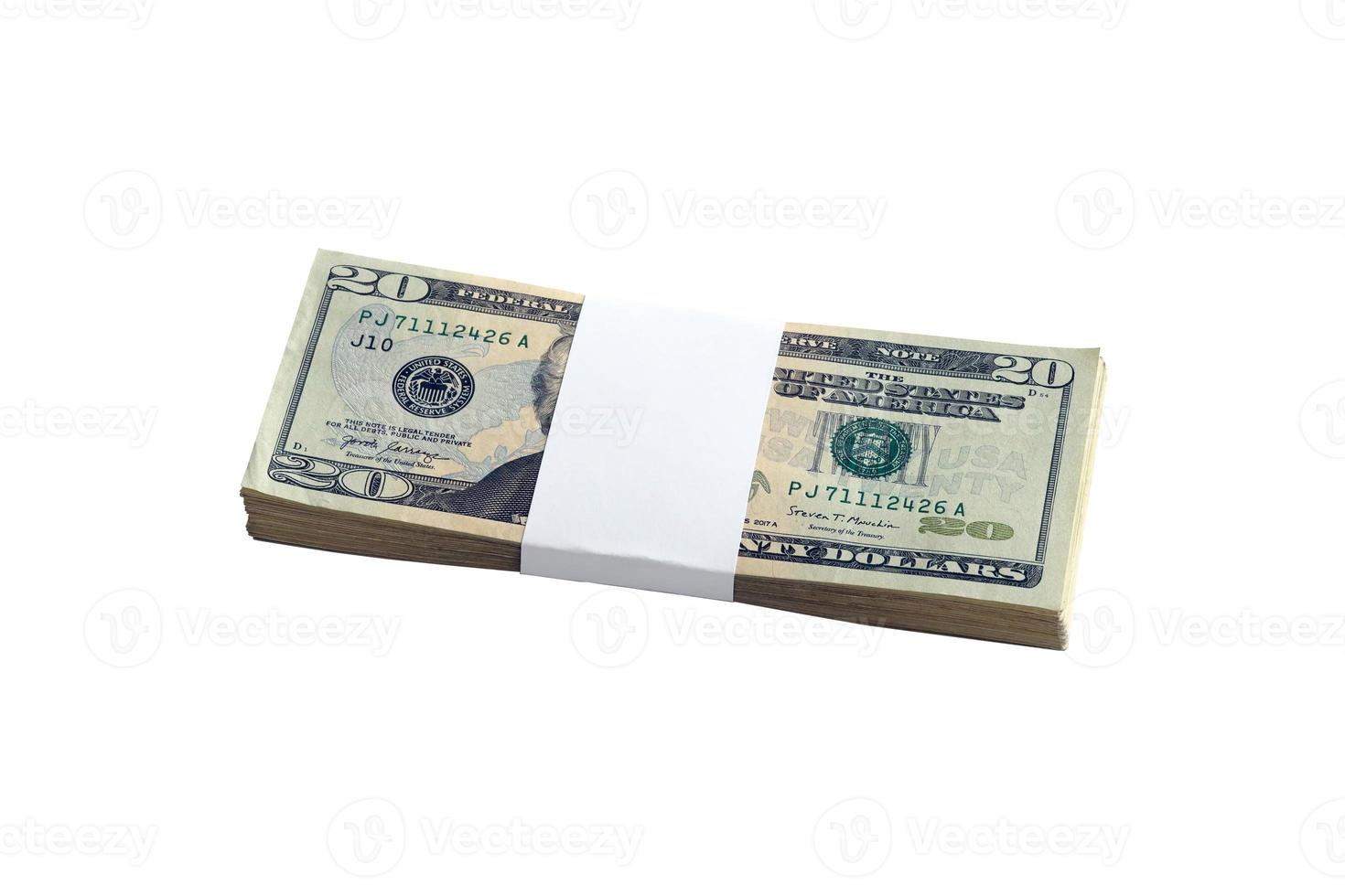 Fajo De Billetes De D lar Estadounidense Aislado En Blanco Paquete De fajo-de-billetes-de-d-lar-estadounidense-aislado-en-blanco-paquete-de