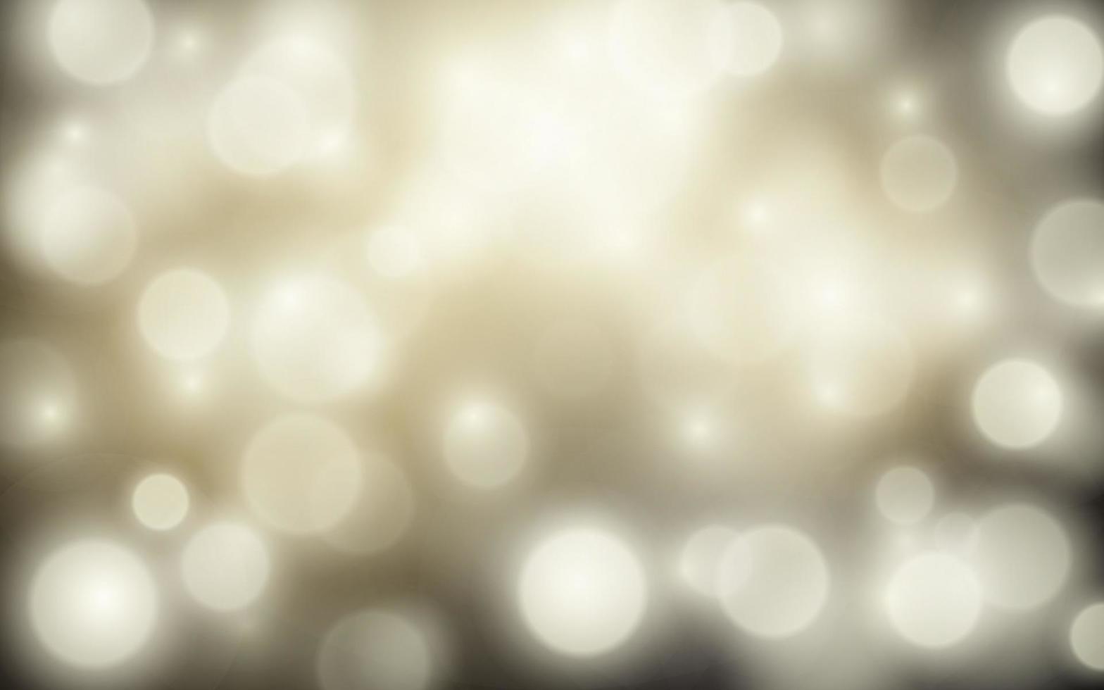 Vector bokeh background. Festive defocused white lights. Abstract blurred illustration.