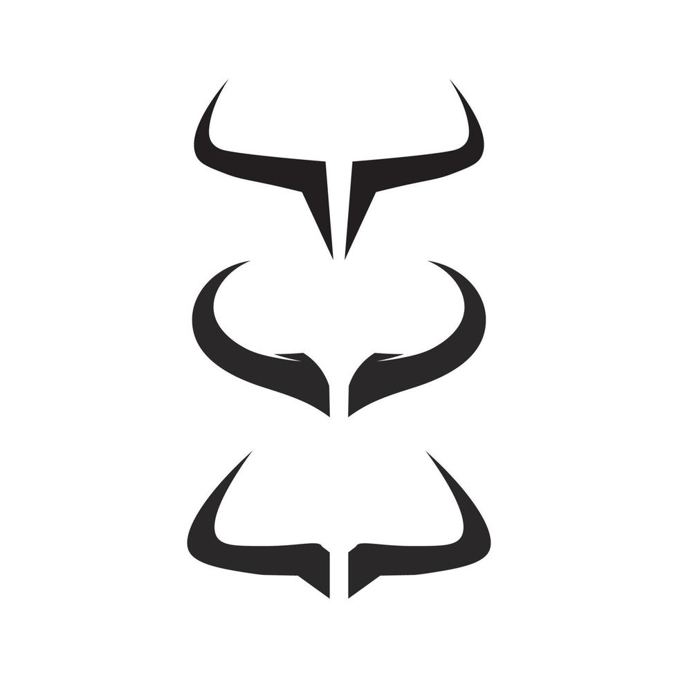 Abstract shield bull logo, horn badges logo icon vector
