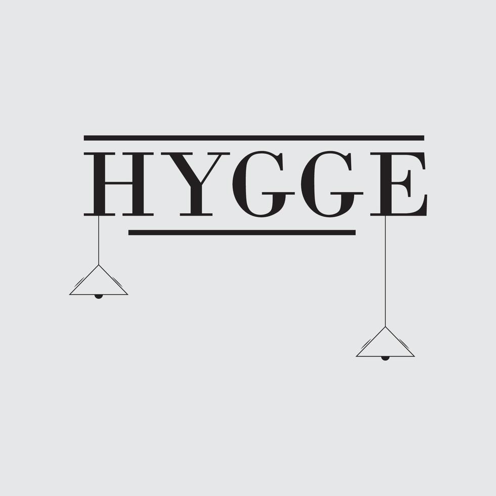 creative hygge logo vector template design