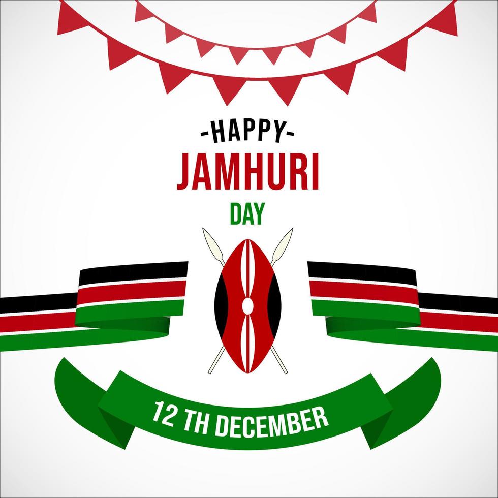 Kenya happy jamhuri day vector illustration concept