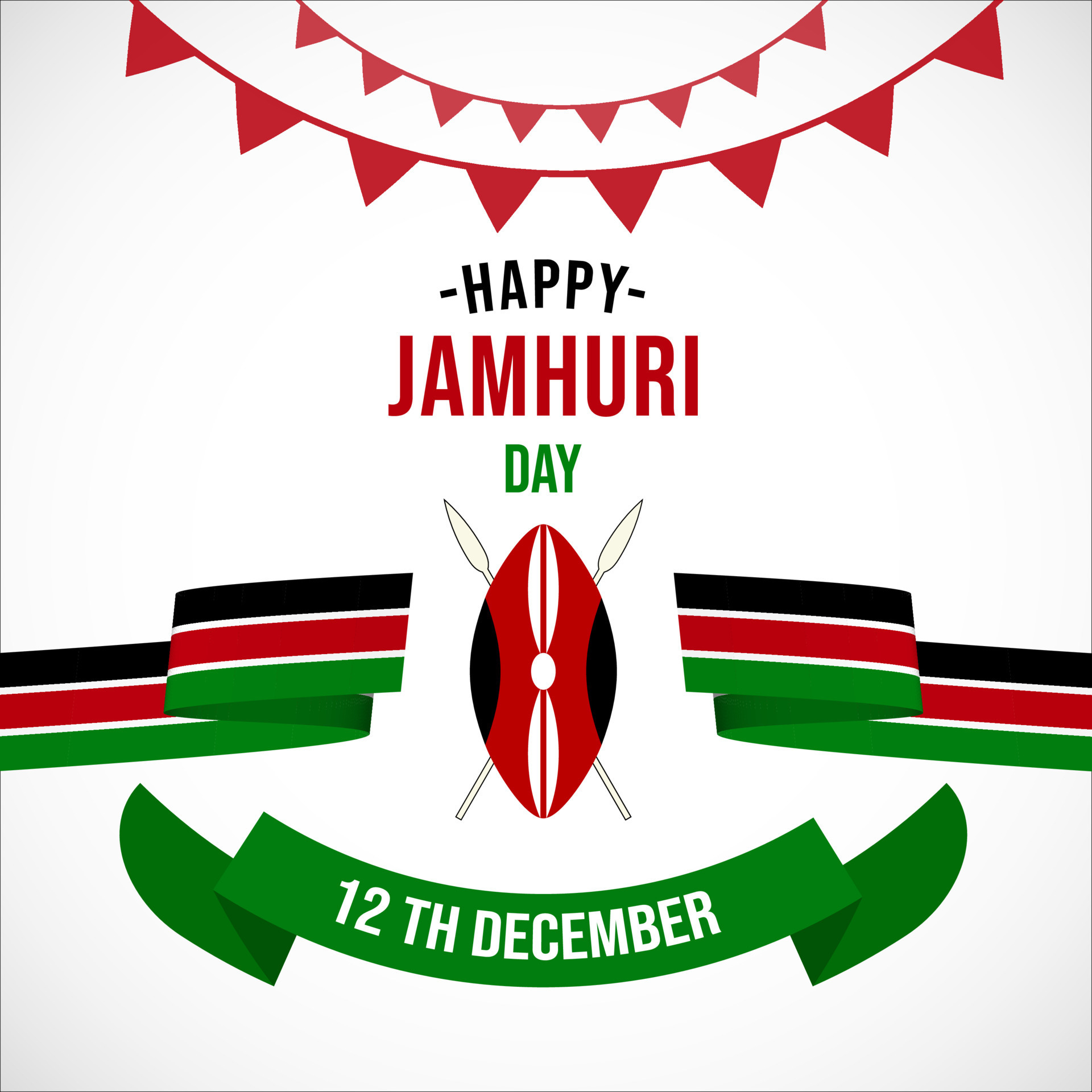 Kenya happy jamhuri day vector illustration concept 12888144 Vector Art
