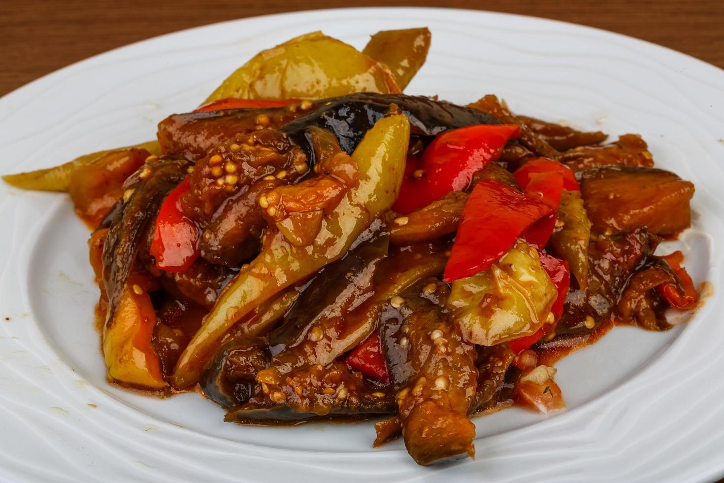 Roasted vegetables view photo