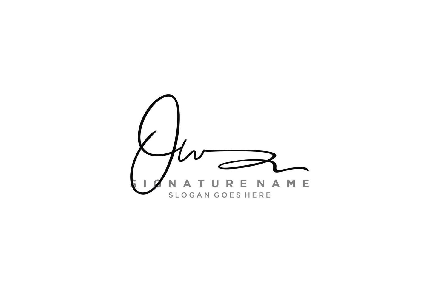 Initial OW Letter Signature Logo Template elegant design logo Sign Symbol template vector icon