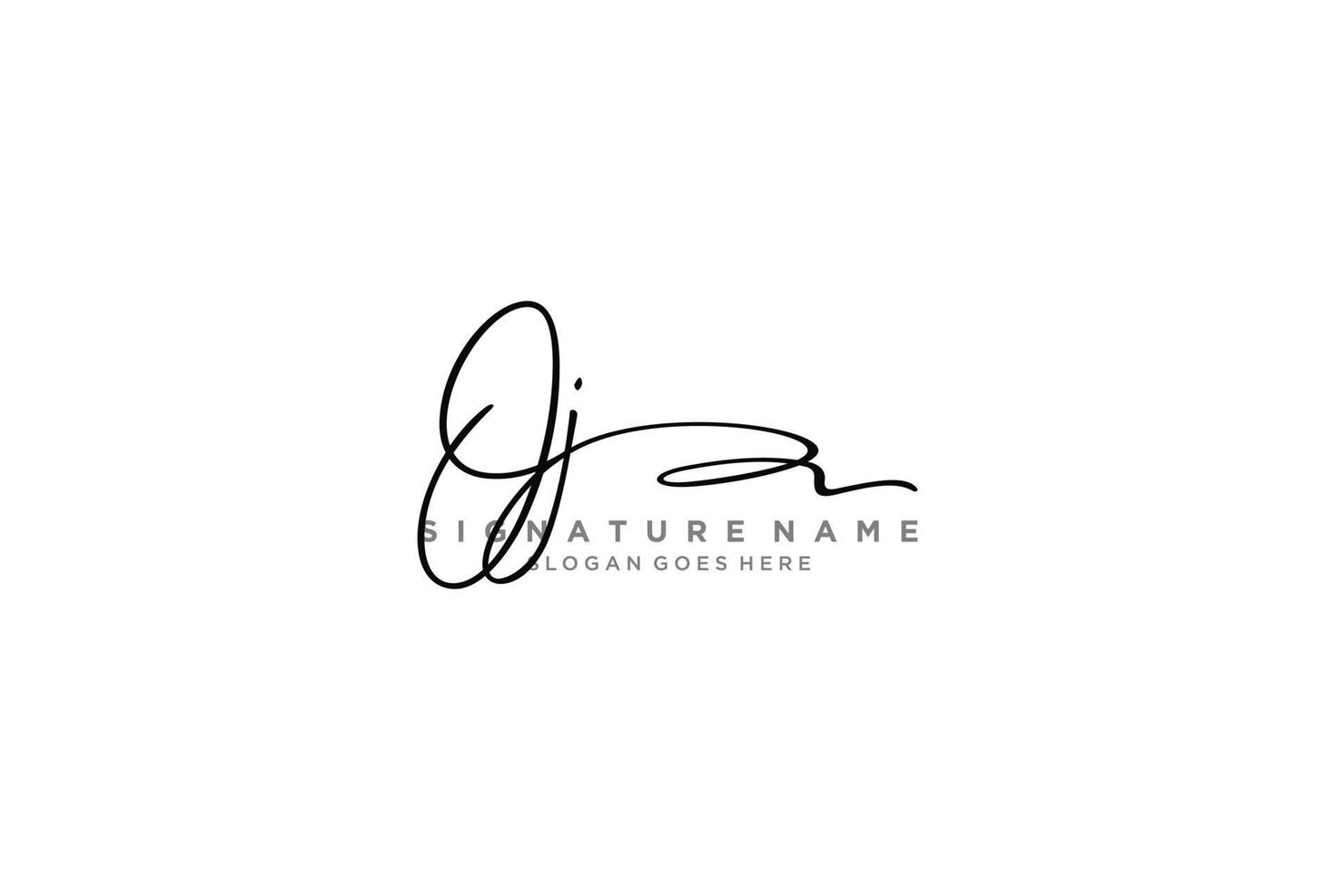 inicial oj carta firma logotipo plantilla elegante diseño logotipo signo símbolo plantilla vector icono