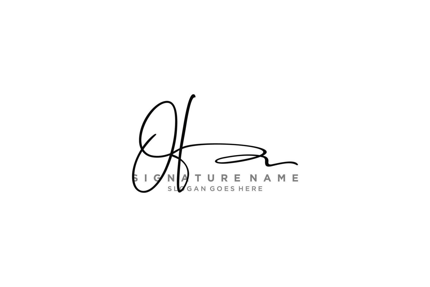 Initial OF Letter Signature Logo Template elegant design logo Sign Symbol template vector icon